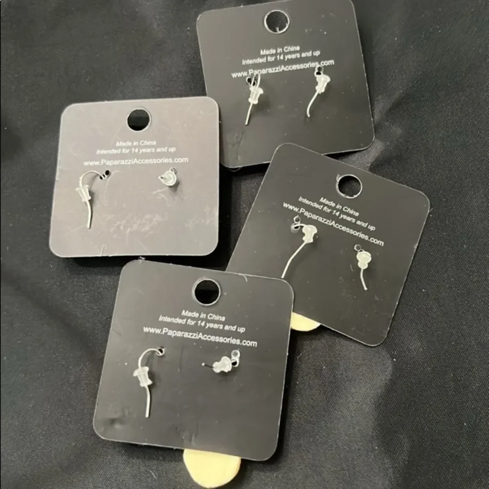 NWOT 4 different pair of Paparazzi Kids Cookie pierced Earrings Brown and Orange